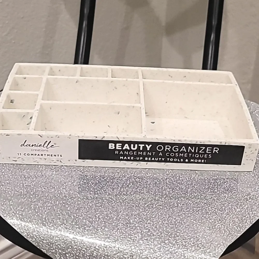 Danielle Creations 11 Compartment Marbled Beauty Organizer